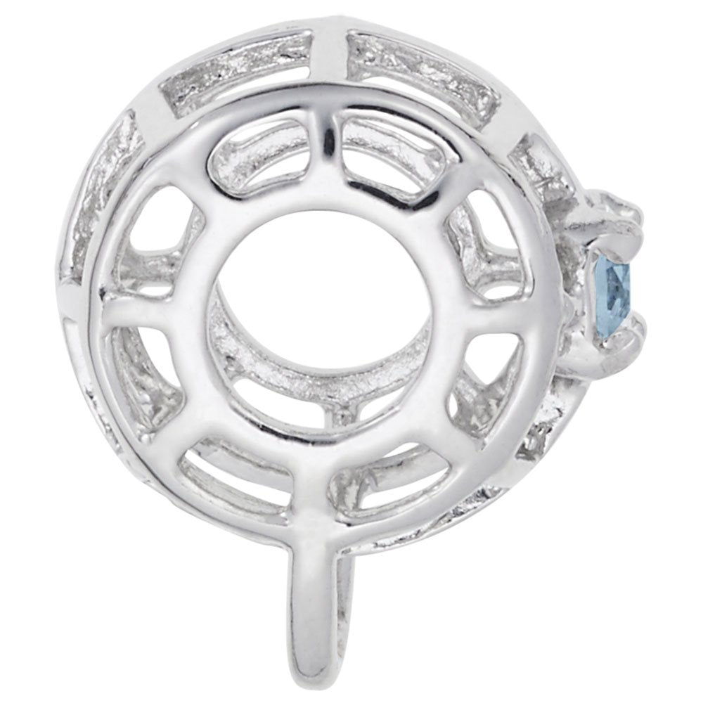 Image Title Rembrandt Charms 925 Sterling Silver Charm Holder For Bead Bracelets - March Charm Pendant