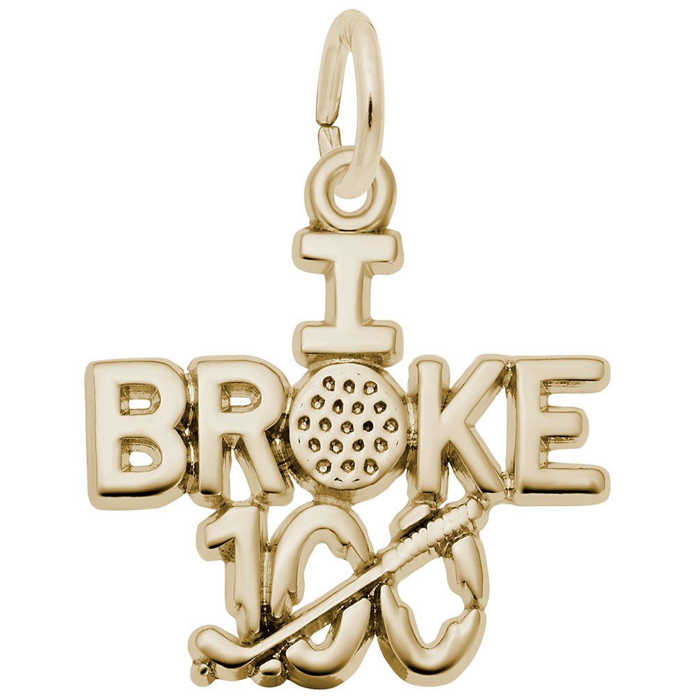 Image Title Rembrandt Charms Gold Plated Sterling Silver I Broke 100 Charm Pendant