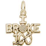 Image Title Rembrandt Charms Gold Plated Sterling Silver I Broke 100 Charm Pendant