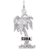 Image Title Rembrandt Charms Cuba Palm W/Sign Charm Pendant Available in Gold or Sterling Silver