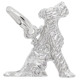 Image Title Rembrandt Charms 14K White Gold Terrier Charm Pendant
