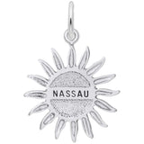 Image Title Rembrandt Charms 925 Sterling Silver Nassau Sun Large Charm Pendant