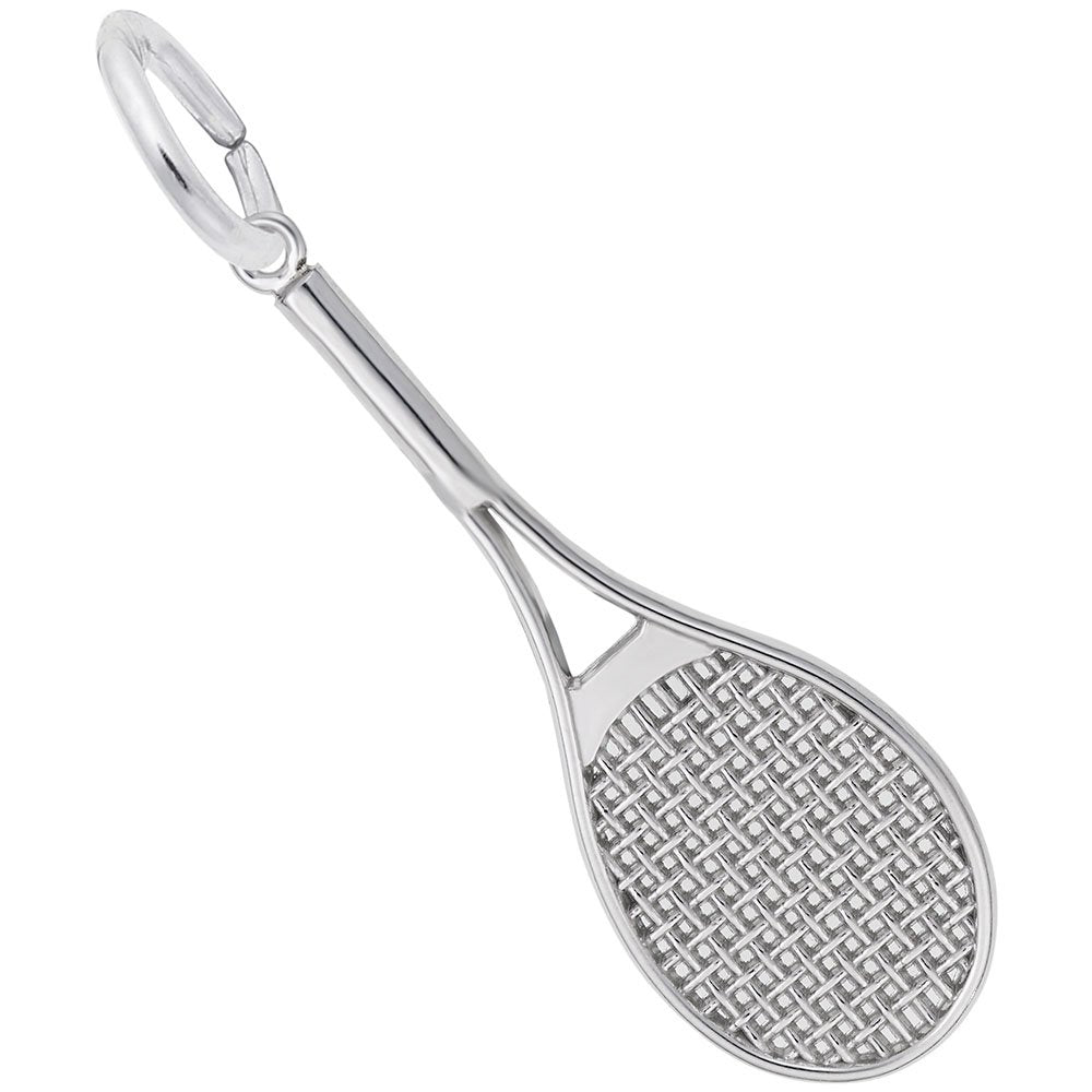 Image Title Rembrandt Charms 14K White Gold Tennis Charm Pendant