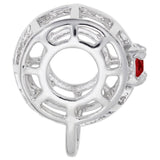 Image Title Rembrandt Charms Charm Holder For Bead Bracelets - July Charm Pendant Available in Gold or Sterling Silver