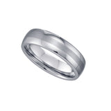 Image Title Tungsten Brushed Center Dome Comfort-fit 6mm Size-10 Mens Wedding Band
