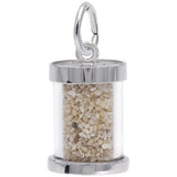 Image Title Rembrandt Charms 925 Sterling Silver Freeport Sand Capsule Charm Pendant