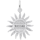 Image Title Rembrandt Charms 925 Sterling Silver Nassau Sun Large Charm Pendant