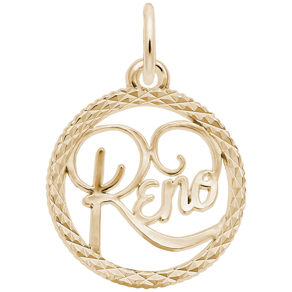 Image Title Rembrandt Charms Gold Plated Sterling Silver Reno Charm Pendant