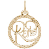 Image Title Rembrandt Charms Gold Plated Sterling Silver Reno Charm Pendant