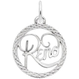 Image Title Rembrandt Charms 925 Sterling Silver Reno Charm Pendant