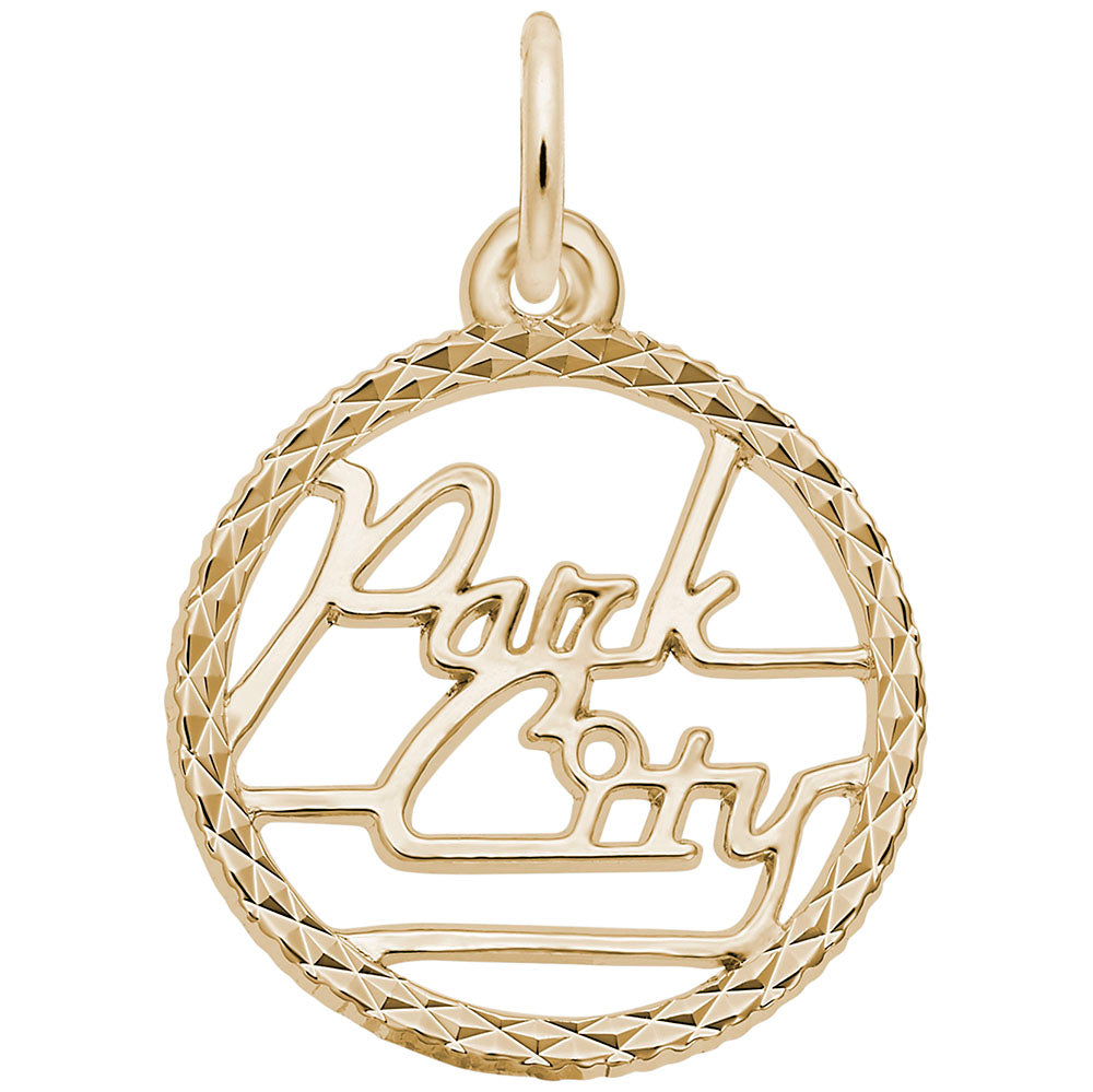 Image Title Rembrandt Charms Gold Plated Sterling Silver Park City Charm Pendant