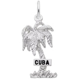 Image Title Rembrandt Charms 925 Sterling Silver Cuba Palm W/Sign Charm Pendant