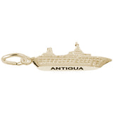 Image Title Rembrandt Charms Gold Plated Sterling Silver Antigua Cruise Ship 3D Charm Pendant