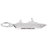 Image Title Rembrandt Charms 925 Sterling Silver Antigua Cruise Ship 3D Charm Pendant
