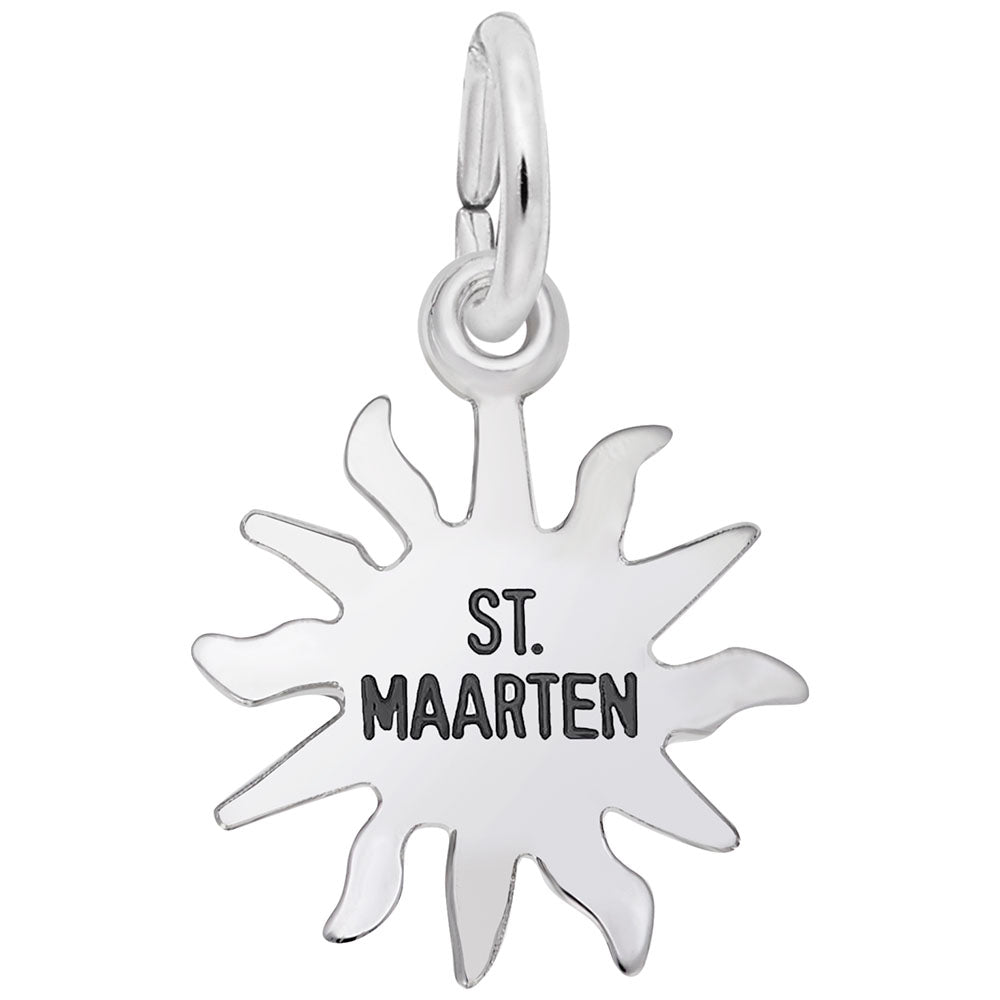 Image Title Rembrandt Charms St. Maarten Sun Small Charm Pendant Available in Gold or Sterling Silver