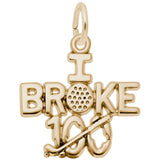 Image Title Rembrandt Charms Gold Plated Sterling Silver I Broke 100 Charm Pendant