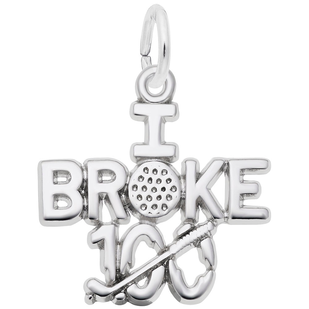 Image Title Rembrandt Charms 925 Sterling Silver I Broke 100 Charm Pendant