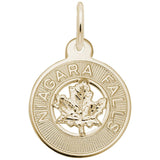 Image Title Rembrandt Charms Gold Plated Sterling Silver Niagara Falls Maple Leaf Charm Pendant