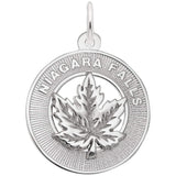 Image Title Rembrandt Charms 925 Sterling Silver Niagara Falls Maple Leaf Charm Pendant
