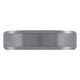 Image Title Tungsten Matte Finish Center Beveled Edge Comfort-fit 8mm Sizes 7 - 14 Mens Wedding Band