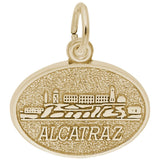 Image Title Rembrandt Charms 14K Yellow Gold Alcatraz Charm Pendant