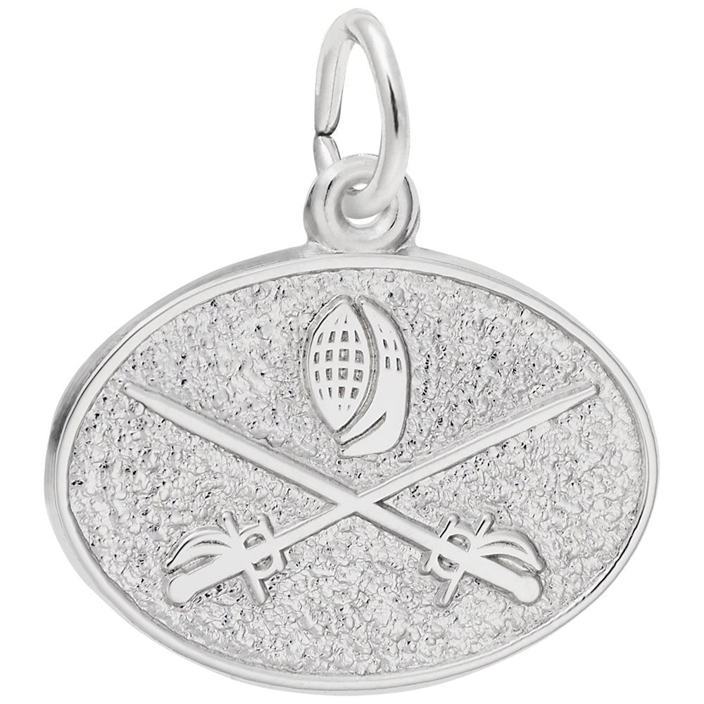 Image Title Rembrandt Charms 925 Sterling Silver Fencing Charm Pendant