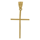 Image Title 10kt Gold DC Unisex Cross Ht:30.3mm x W:15.9mm Religious Charm Pendant