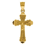 Image Title 10kt Gold DC Unisex Cross Crucifix Ht:25.1mm x W:12.6mm Religious Charm Pendant