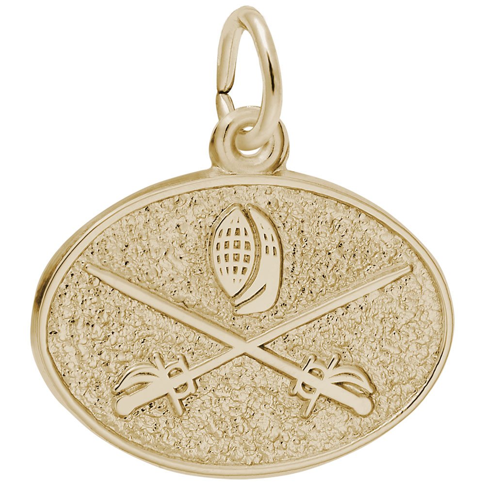 Image Title Rembrandt Charms 10K Yellow Gold Fencing Charm Pendant