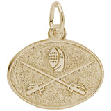 Image Title Rembrandt Charms 10K Yellow Gold Fencing Charm Pendant