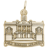Image Title Rembrandt Charms 10K Yellow Gold Old Exchange Bldg Charm Pendant