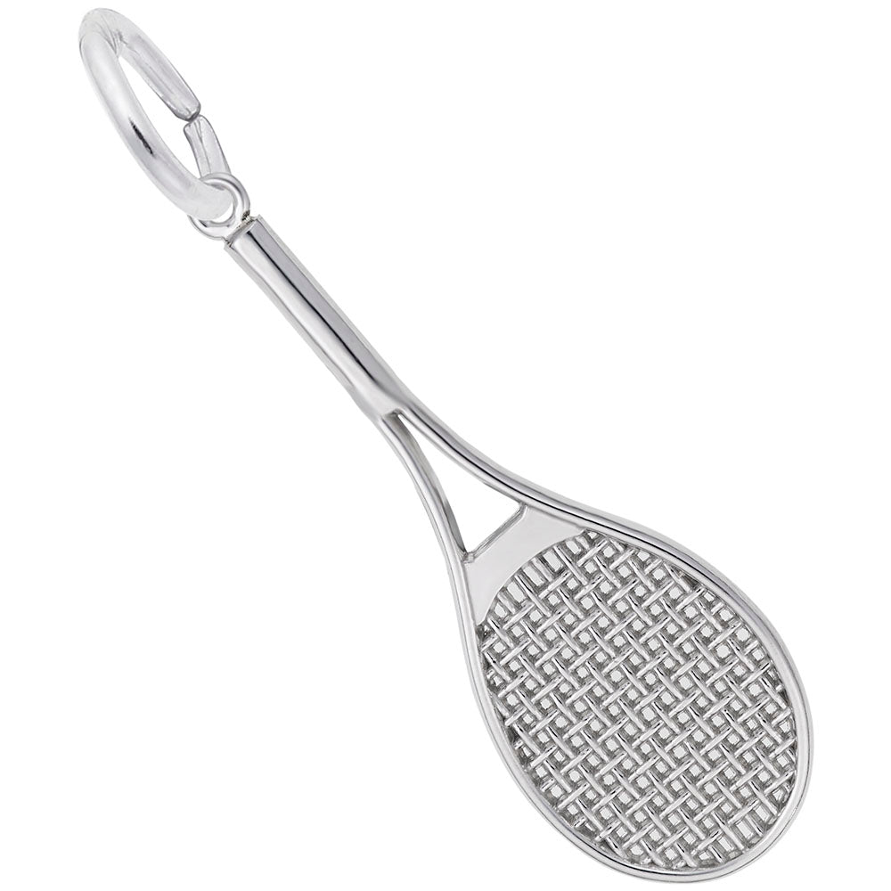Image Title Rembrandt Charms 14K White Gold Tennis Charm Pendant