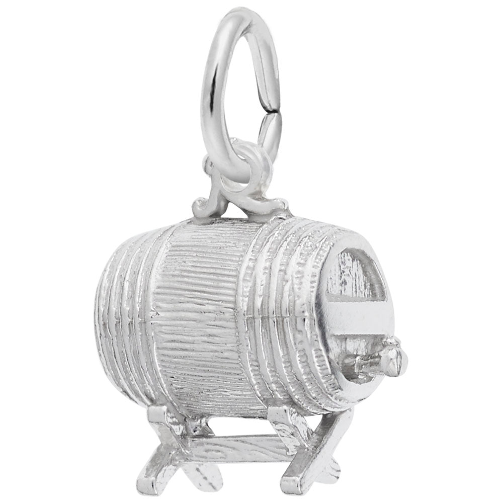 Image Title Rembrandt Charms 925 Sterling Silver Keg Charm Pendant