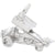 Rembrandt Charms Sprint Car W/ Wings Charm Pendant Available in Gold or Sterling Silver