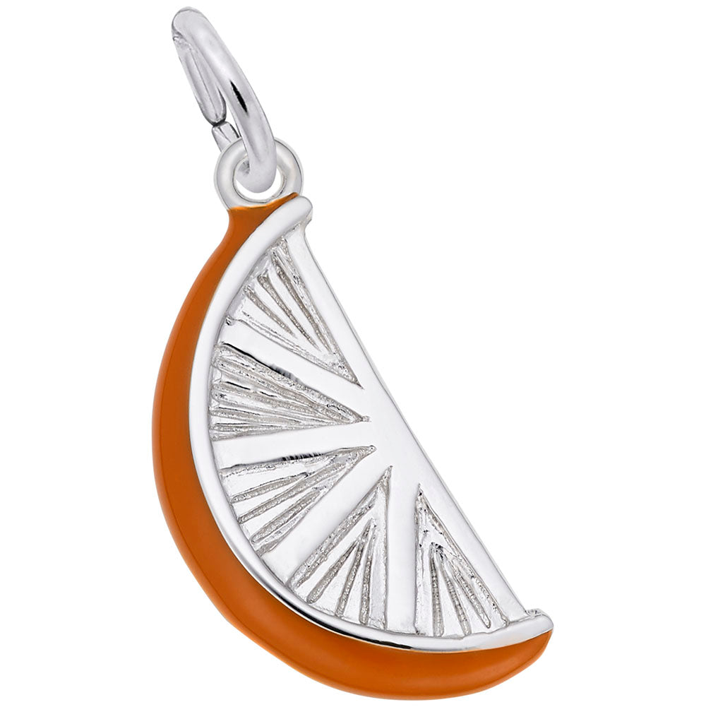 Image Title Rembrandt Charms 925 Sterling Silver Orange Slice Charm Pendant