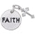 Rembrandt Charms Faith Tag W/Cross Charm Pendant Available in Gold or Sterling Silver