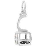Image Title Rembrandt Charms Aspen Gondola W/Black Charm Pendant Available in Gold or Sterling Silver