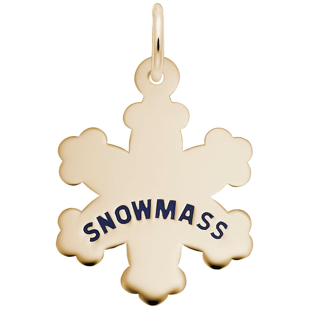 Image Title Rembrandt Charms 14K Yellow Gold Snowmass Snowflakes Charm Pendant