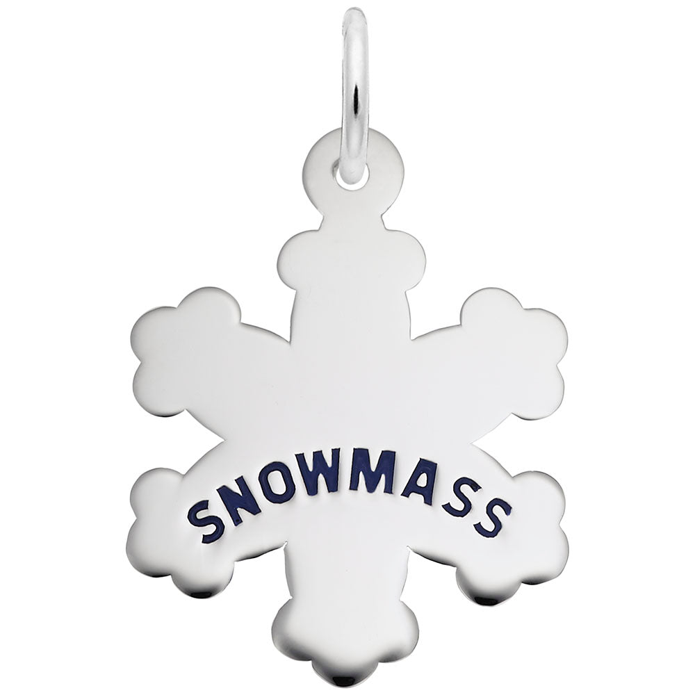 Image Title Rembrandt Charms 925 Sterling Silver Snowmass Snowflakes Charm Pendant