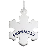 Image Title Rembrandt Charms 925 Sterling Silver Snowmass Snowflakes Charm Pendant