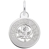 Image Title Rembrandt Charms Niagara Falls Maple Leaf Charm Pendant Available in Gold or Sterling Silver