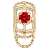 Image Title Rembrandt Charms Gold Plated Sterling Silver Charm Holder For Bead Bracelets - July Charm Pendant