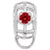 Rembrandt Charms Charm Holder For Bead Bracelets - January Charm Pendant Available in Gold or Sterling Silver