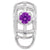 Rembrandt Charms Charm Holder For Bead Bracelets - February Charm Pendant Available in Gold or Sterling Silver