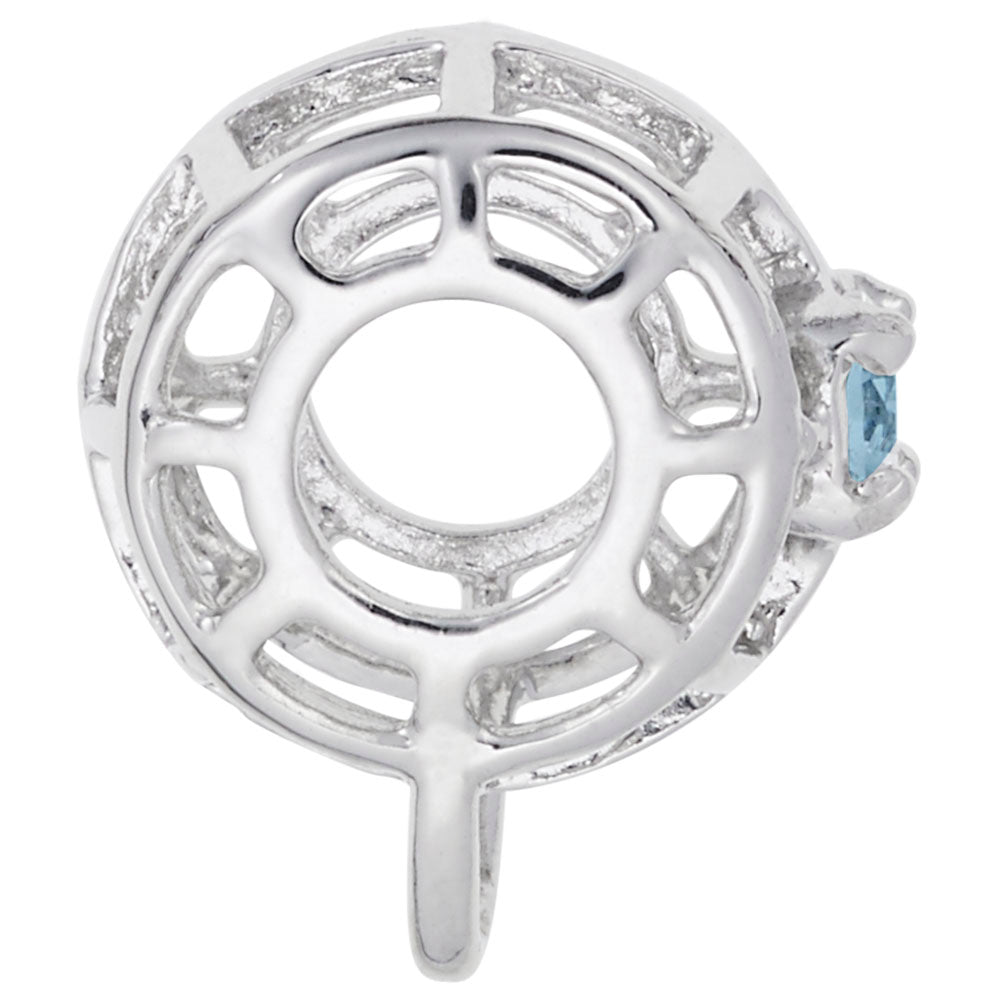 Image Title Rembrandt Charms 925 Sterling Silver Charm Holder For Bead Bracelets - March Charm Pendant