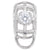 Rembrandt Charms Charm Holder For Bead Bracelets - April Charm Pendant Available in Gold or Sterling Silver