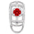 Rembrandt Charms Charm Holder For Bead Bracelets - July Charm Pendant Available in Gold or Sterling Silver