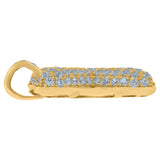 Image Title 10kt Yellow Gold Unisex Cubic Zirconia CZ Initial X Charm Pendant