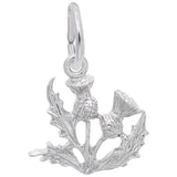 Image Title Rembrandt Charms 925 Sterling Silver Thistle Charm Pendant