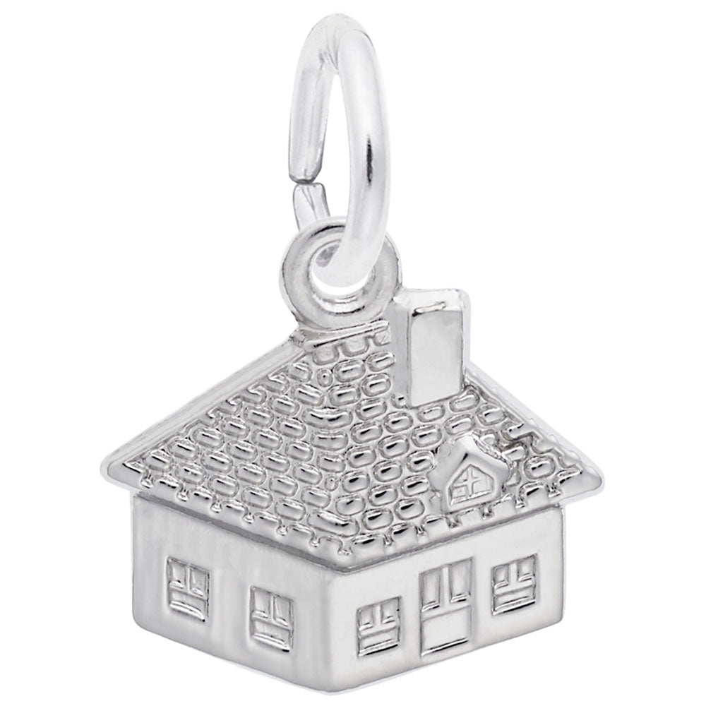 Image Title Rembrandt Charms 14K White Gold House Charm Pendant
